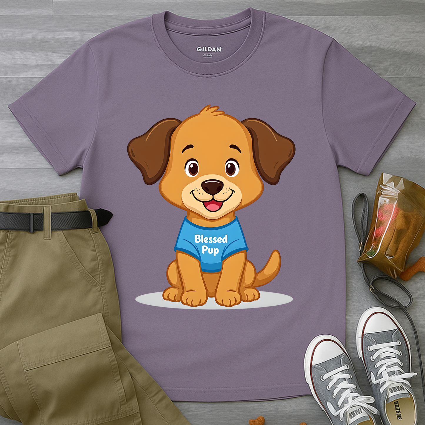 Blessed Pup Cartoon T-Shirt