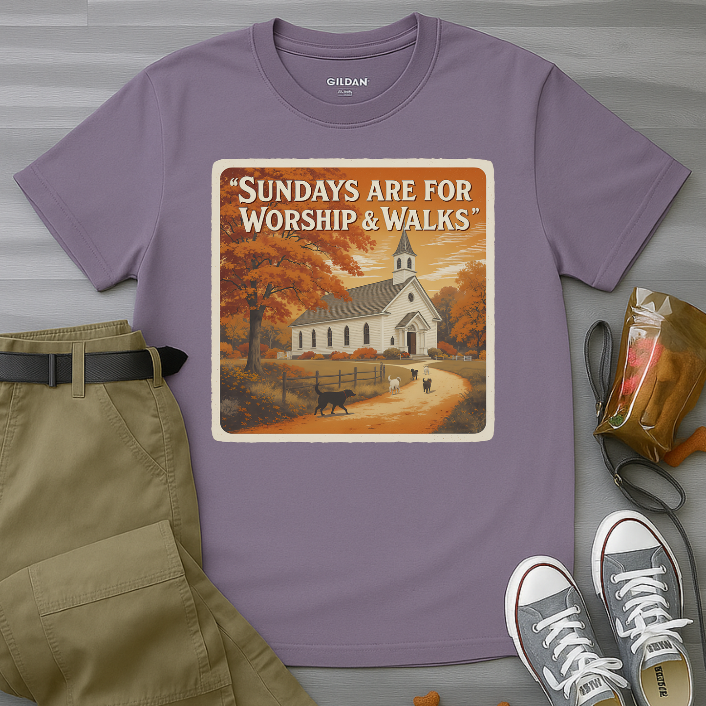 Sunday's Are For Worship and Walks T-Shirt