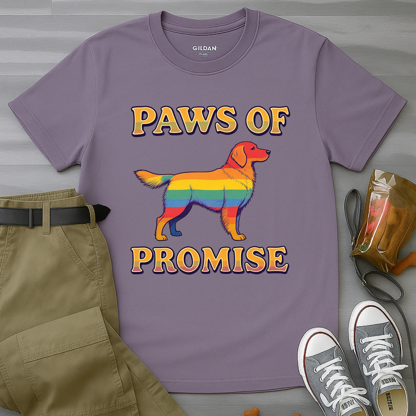 Paws of Promise Rainbow Pup T-Shirt
