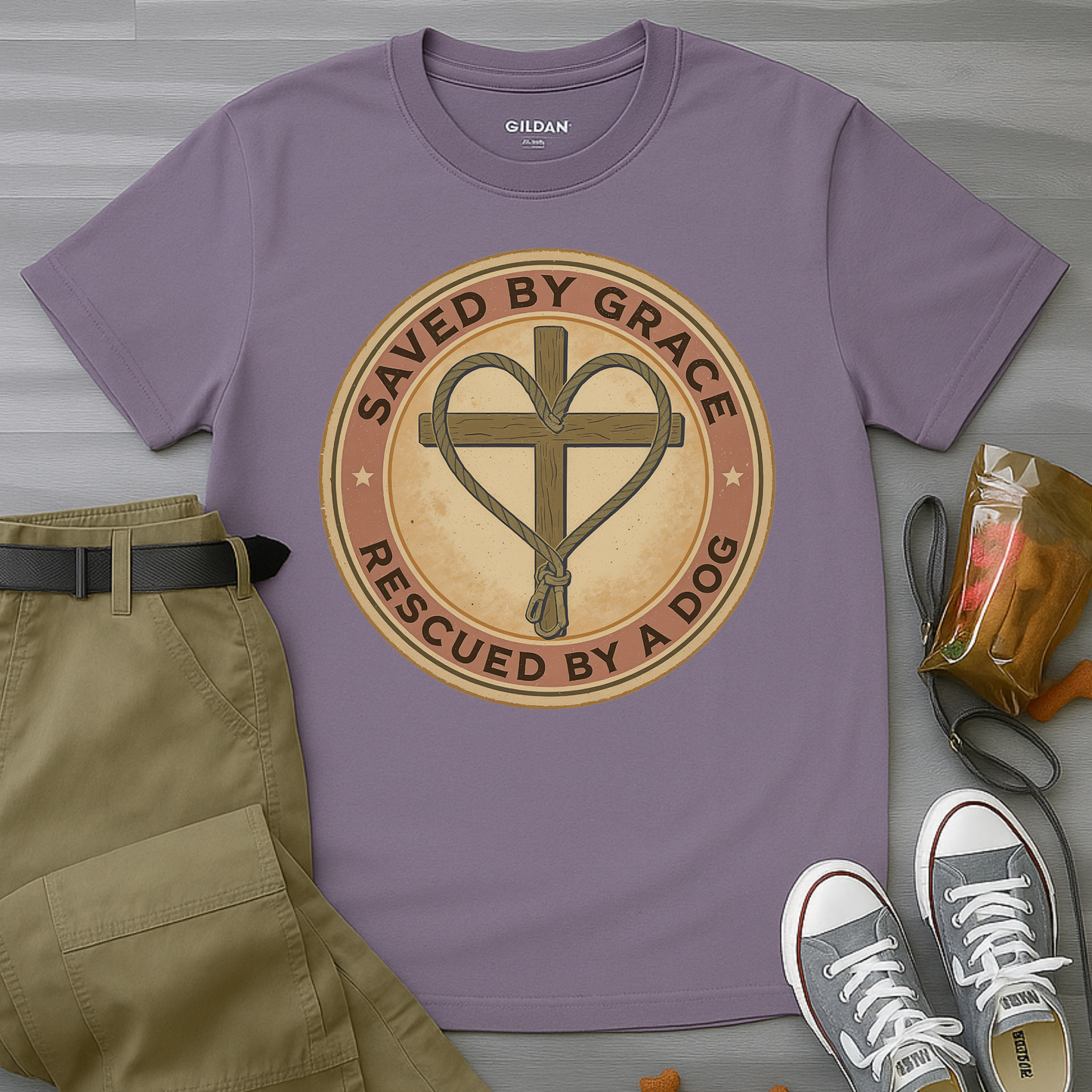 Saved By Grace Rescued by a Dog T-Shirt