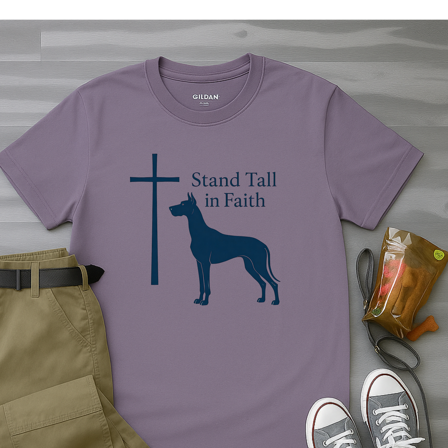 Stand Tall In Faith Great Dane T-Shirt