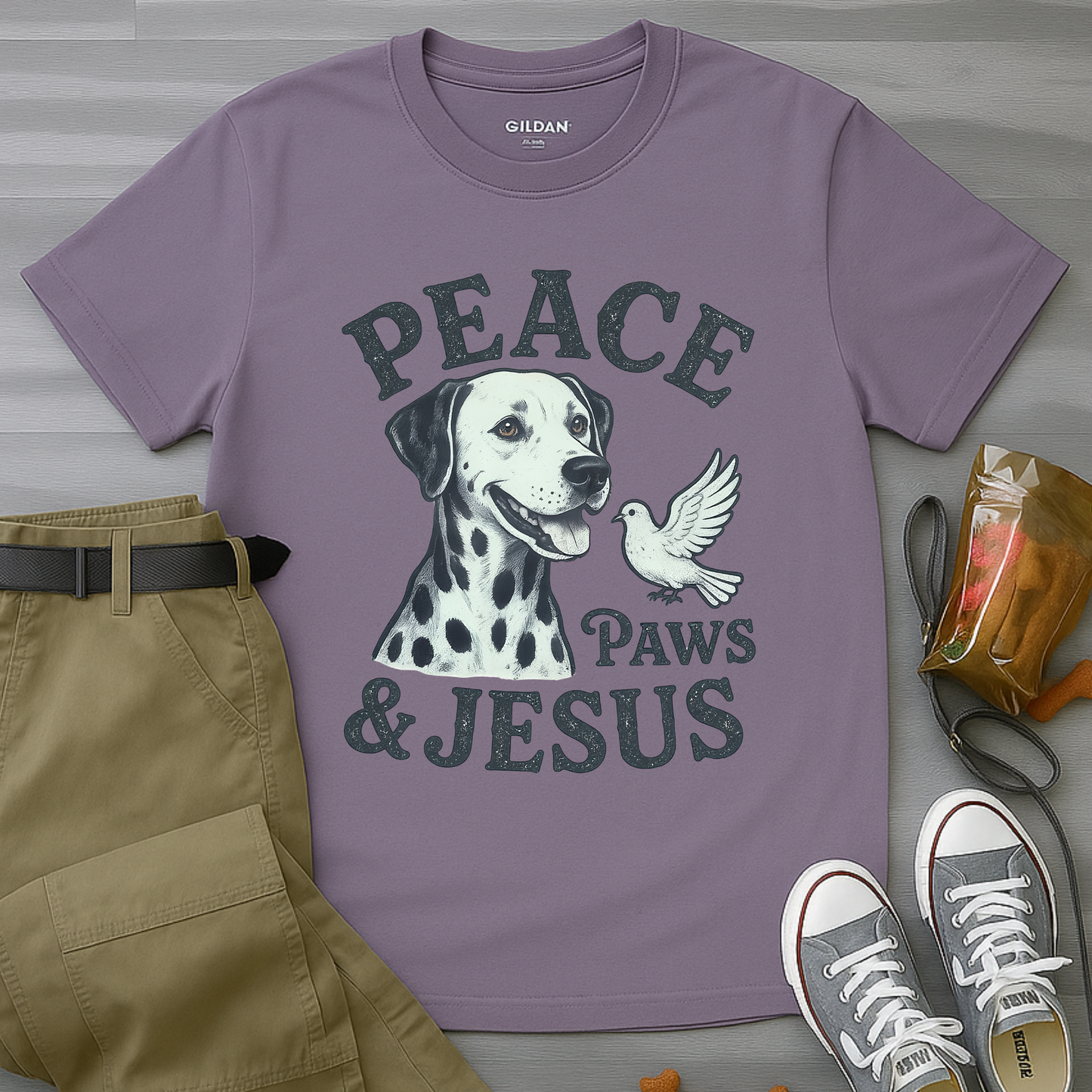 Peace Paws And Jesus T-Shirt