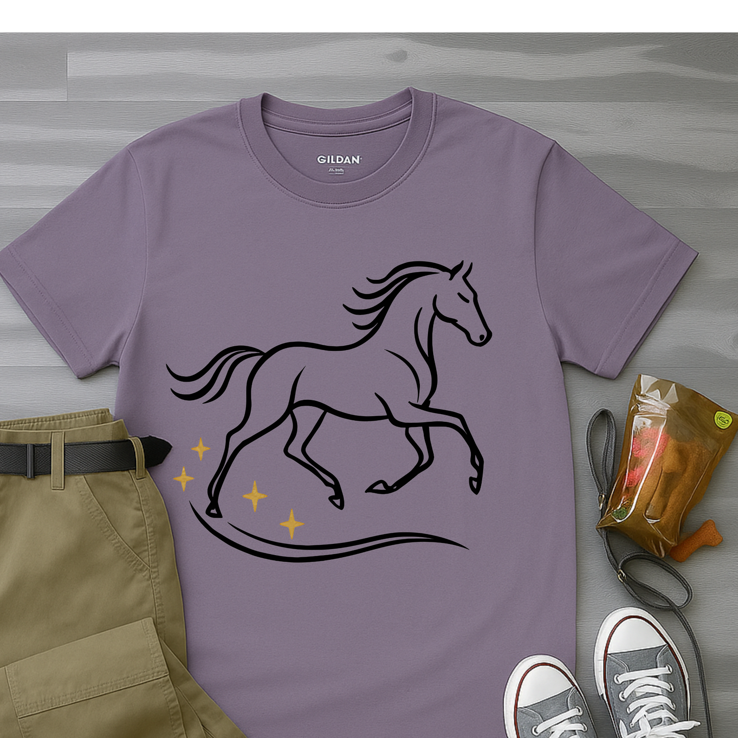 Minimalist Galloping Horse T-Shirt