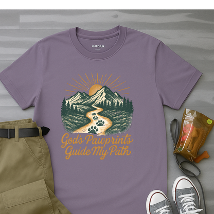 God's Pawprints Guide My Path T-Shirt