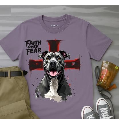 Faith Over Fear Pitbull T-Shirt