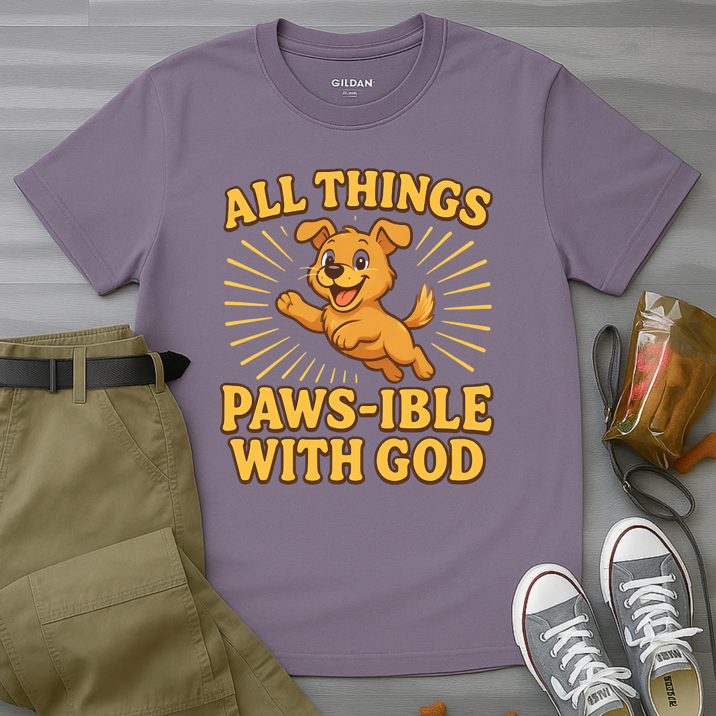 All Things Paws-ible With God T-Shirt