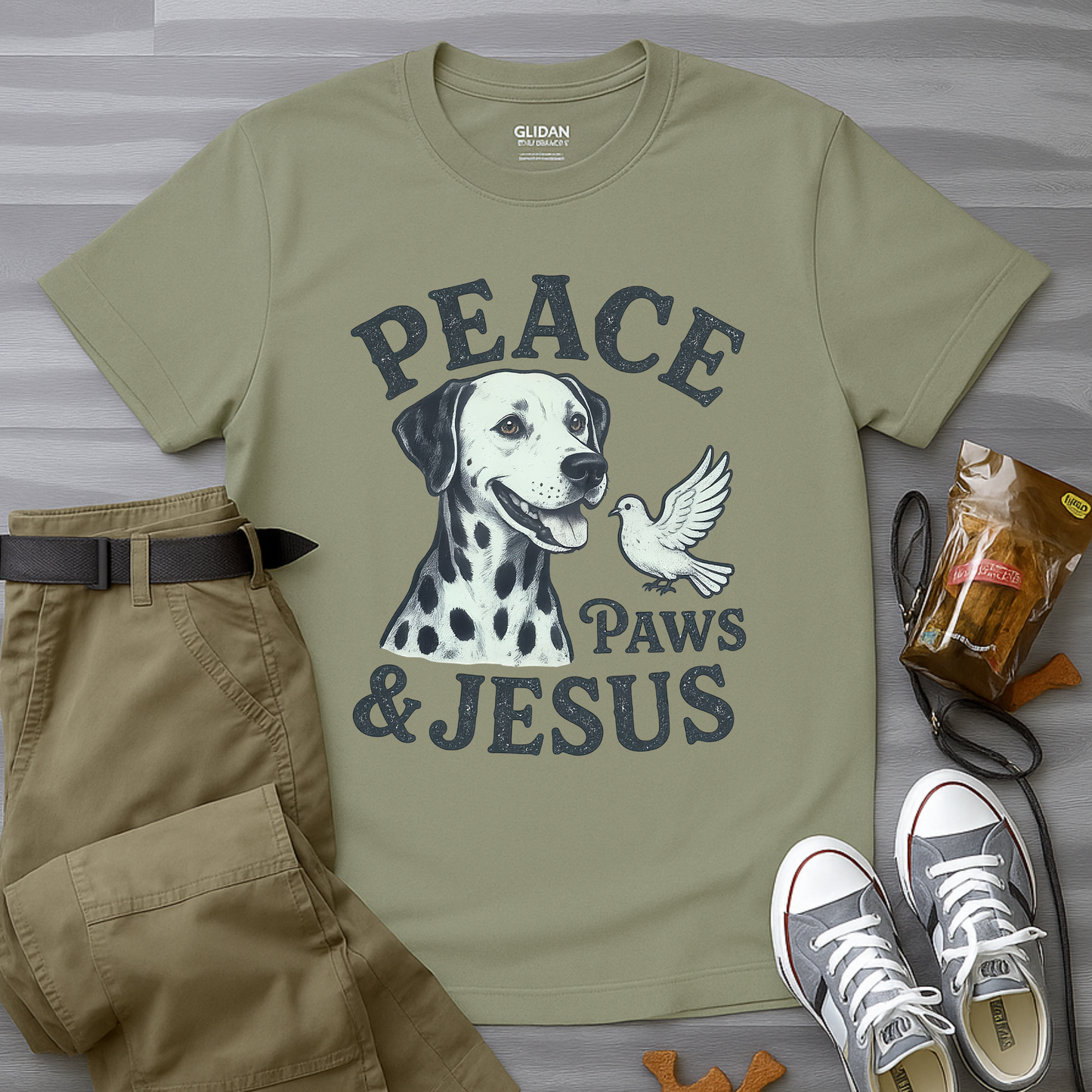 Peace Paws And Jesus T-Shirt