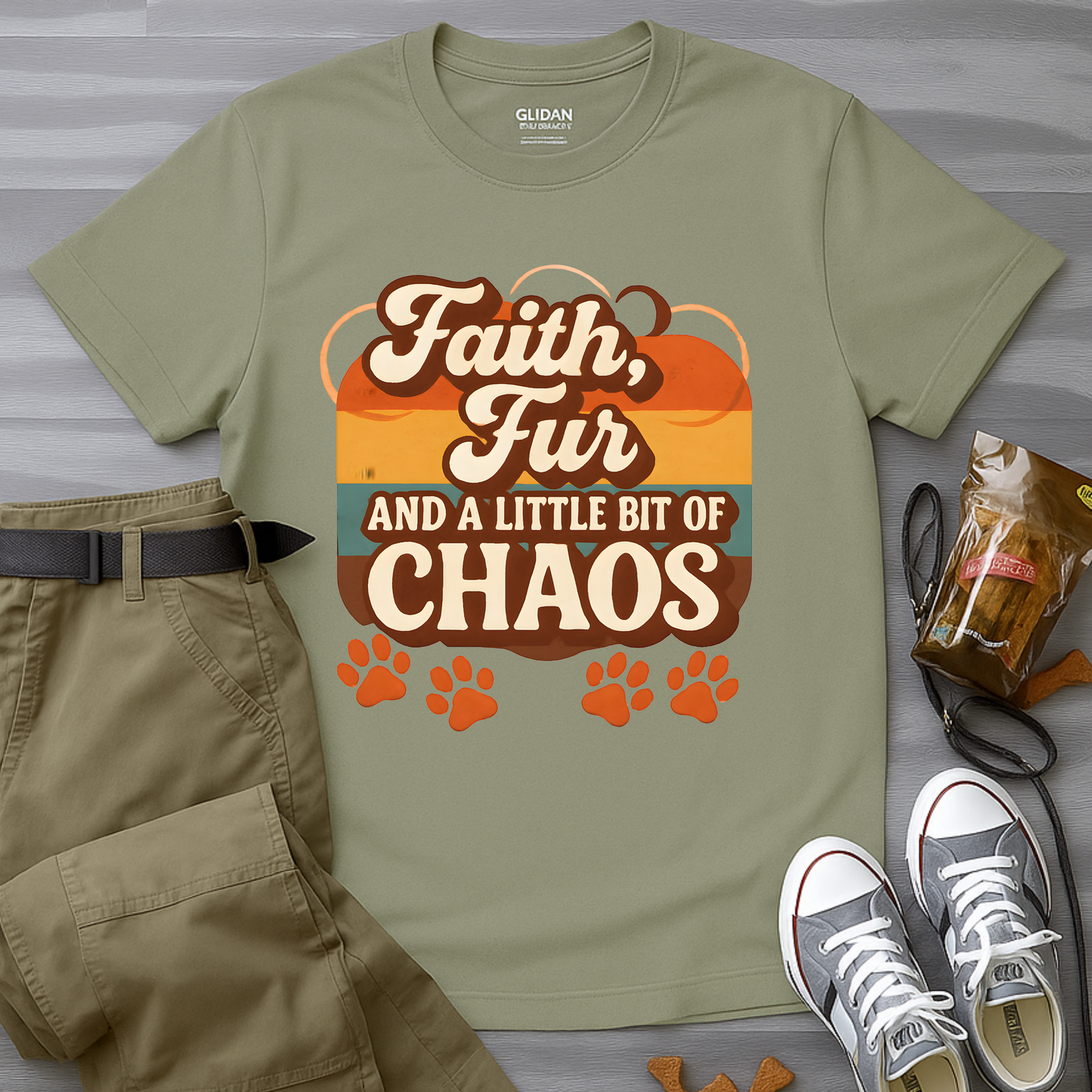 Faith Fur and a Little Bit of Chaos T-Shirt