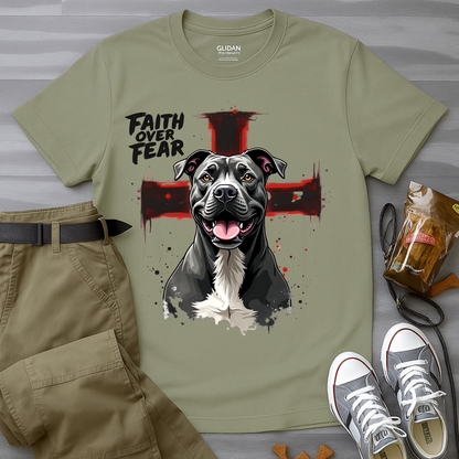 Faith Over Fear Pitbull T-Shirt