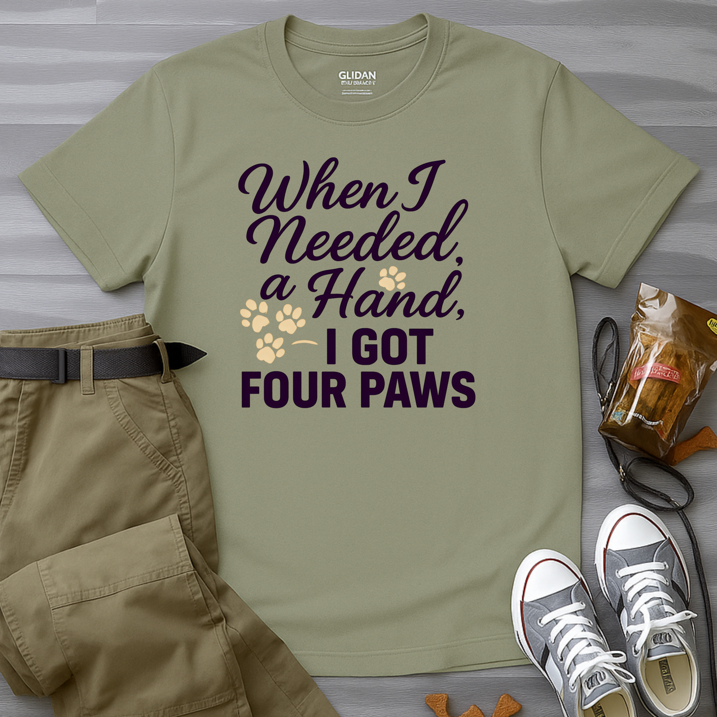 When I Needed A Hand I Got Four Paws T-Shirt