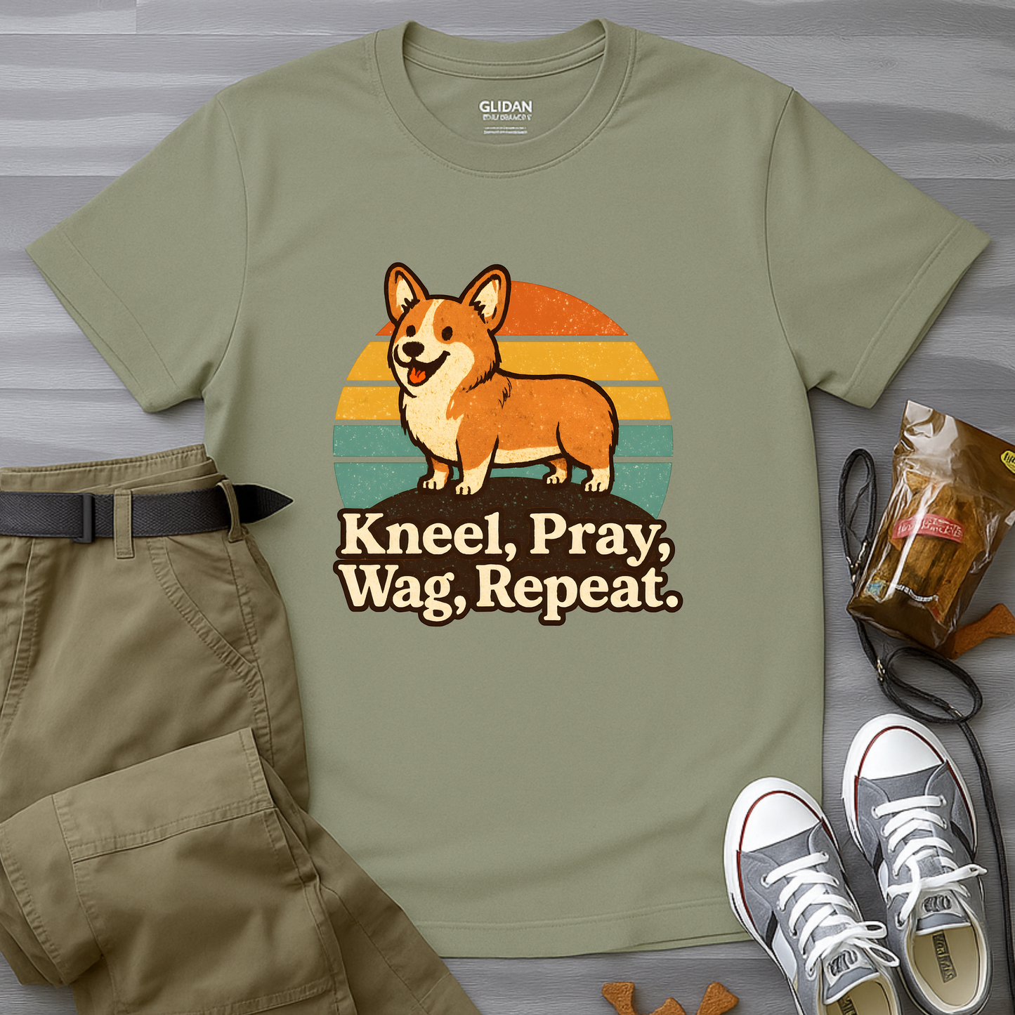Kneel Wag Pray Repeat T-Shirt