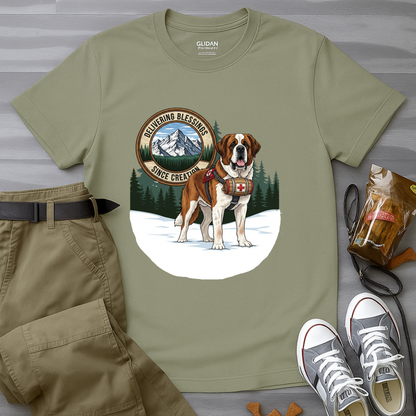 Delivering Blessings Since Creation, Saint Bernard T-Shirt