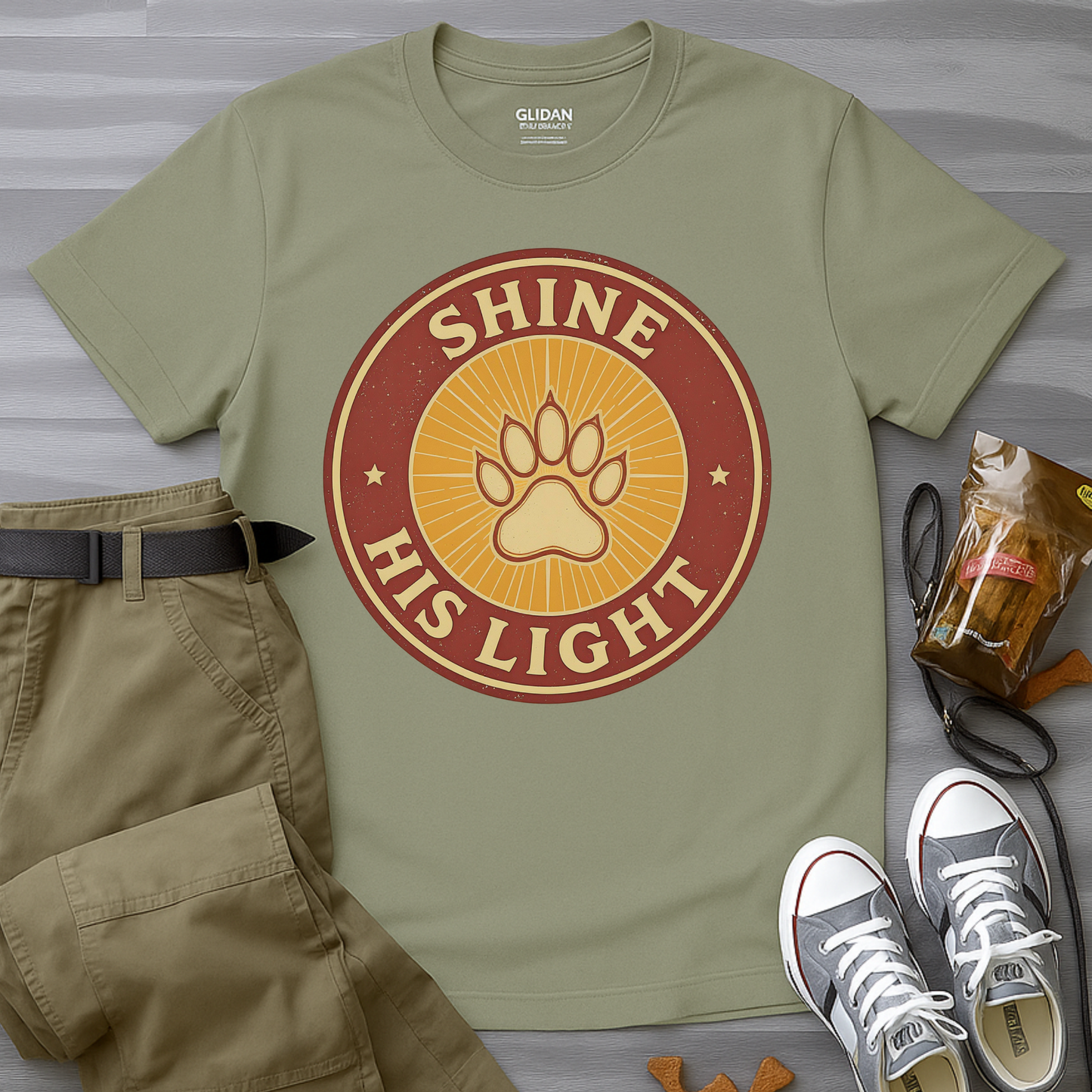 Shine His Light Paw T-Shirt