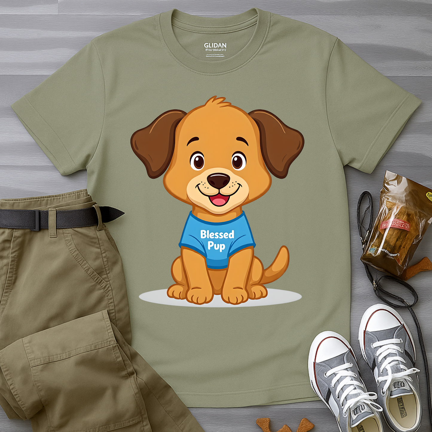 Blessed Pup Cartoon T-Shirt