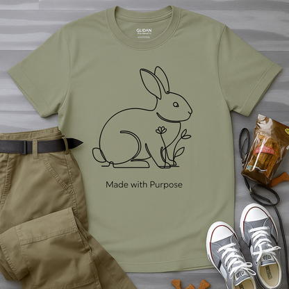 Made With Purpose Minimalist Rabbit T-Shirt
