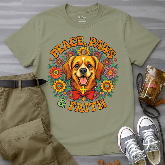 Peace Paws & Faith Hippie T-Shirt
