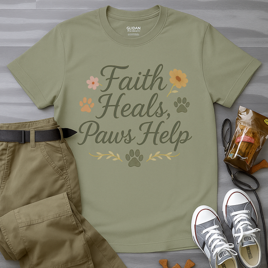 Faith Heals, Paws Help T-Shirt