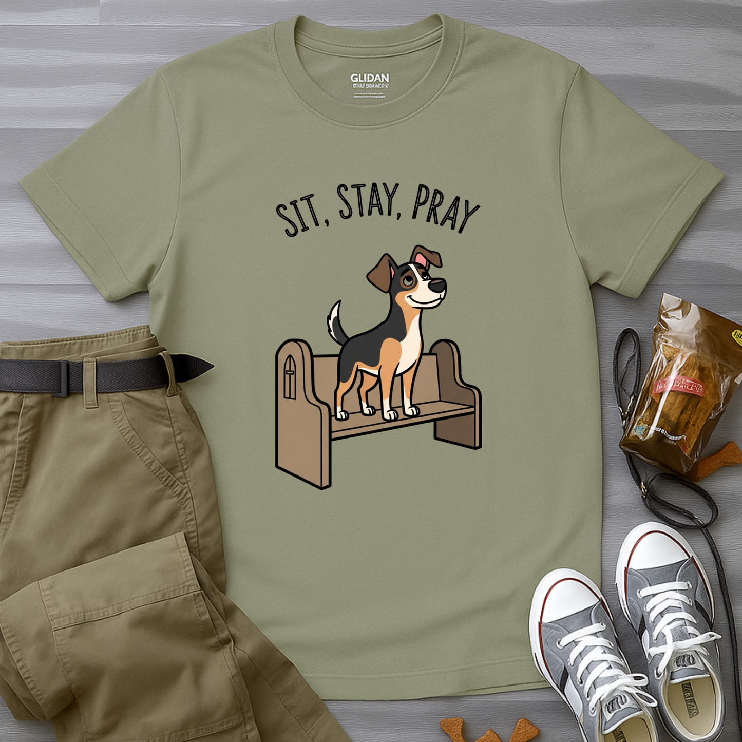 Sit, Stay, Pray T-Shirt