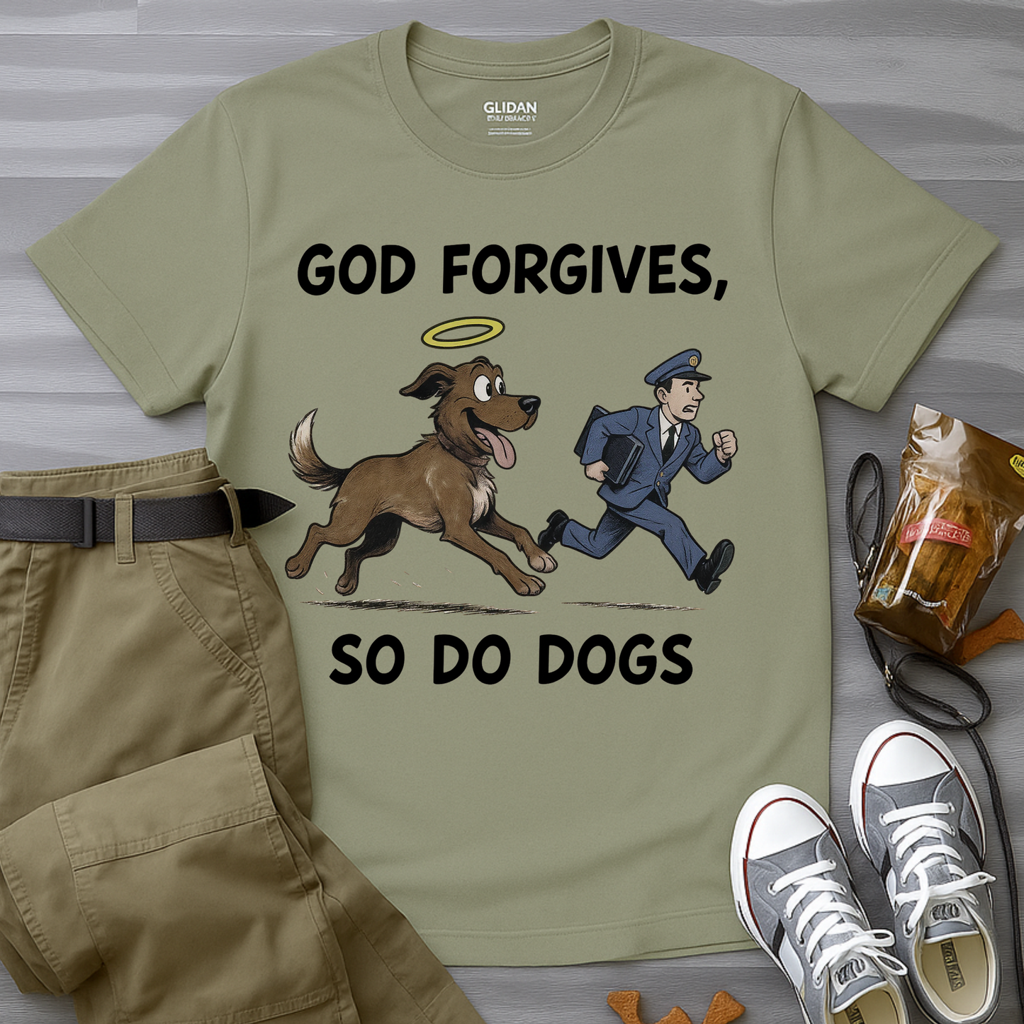 God Forgives Mailman Chase T-Shirt
