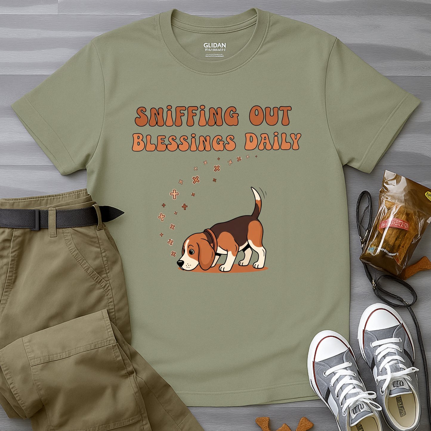 Sniffing Out Blessings Daily Beagle T-Shirt