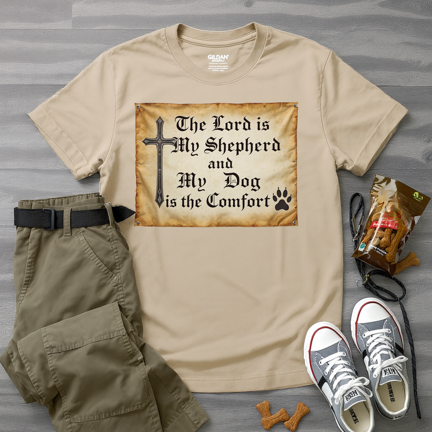 The Lord Is My Shepherd And My Dog Is Them Comfort T-Shirt