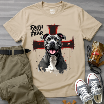 Faith Over Fear Pitbull T-Shirt