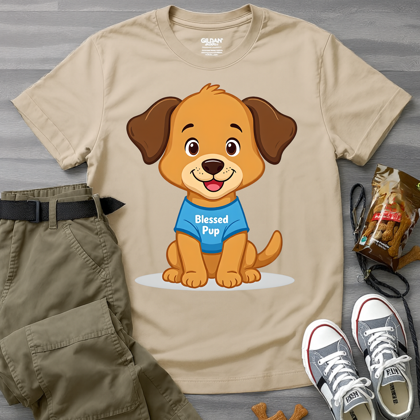 Blessed Pup Cartoon T-Shirt
