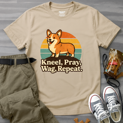 Kneel Wag Pray Repeat T-Shirt