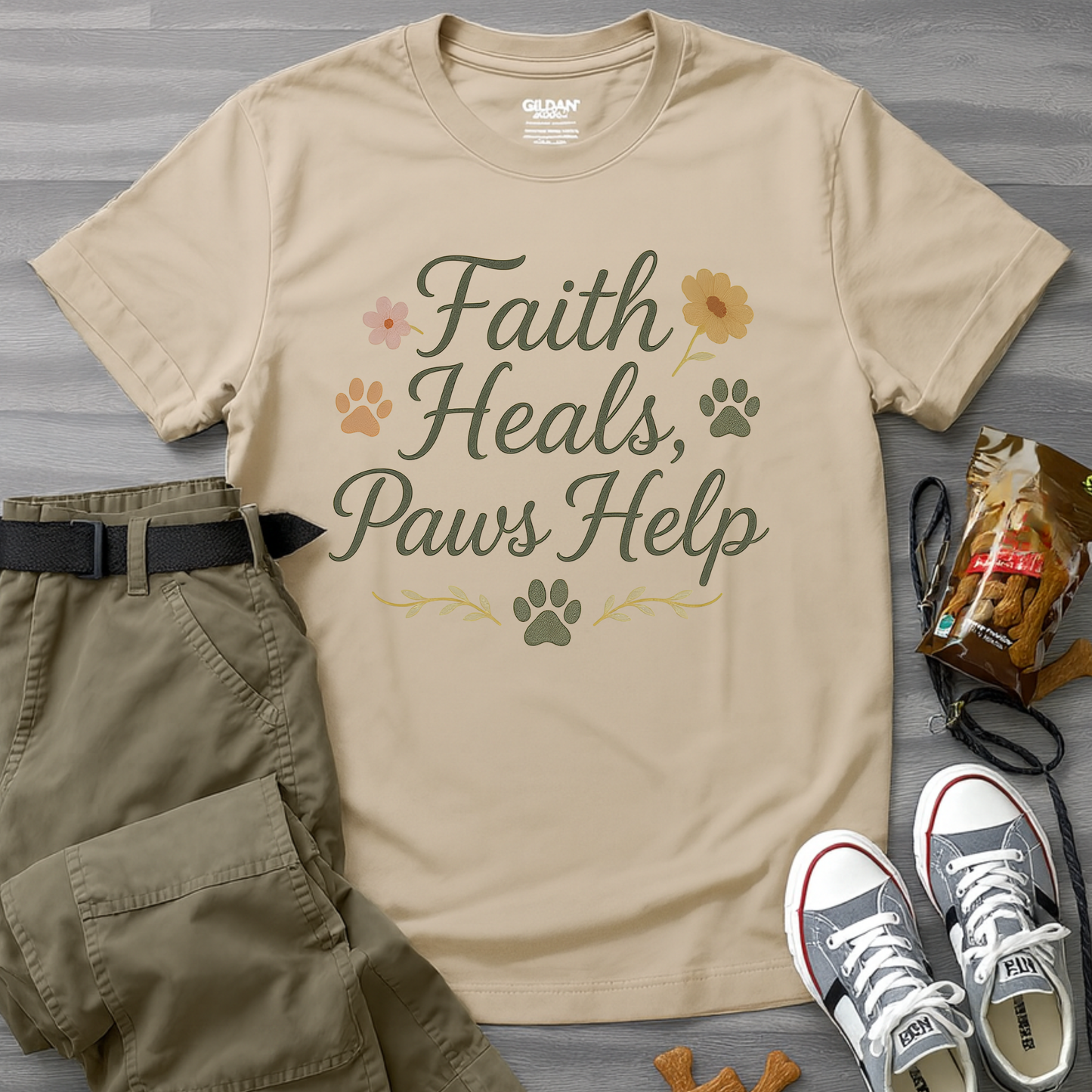 Faith Heals, Paws Help T-Shirt