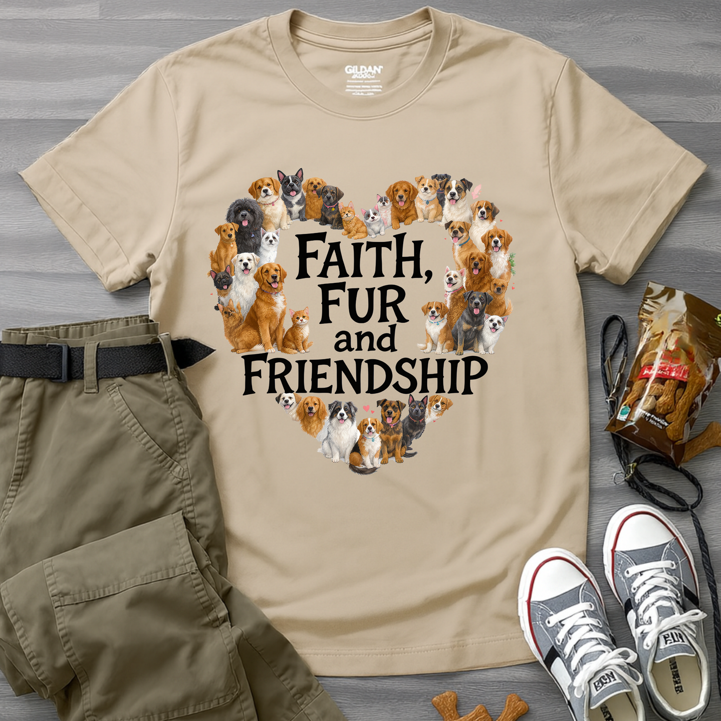 Faith,  Fur and Friendship T-Shirt