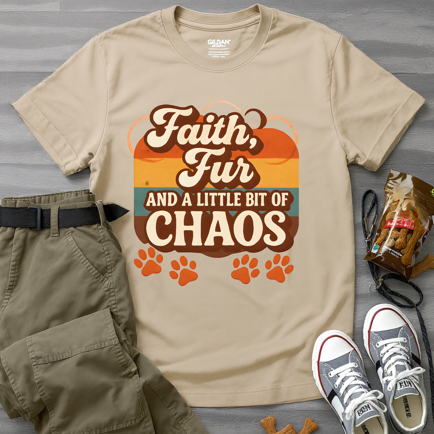 Faith Fur and a Little Bit of Chaos T-Shirt
