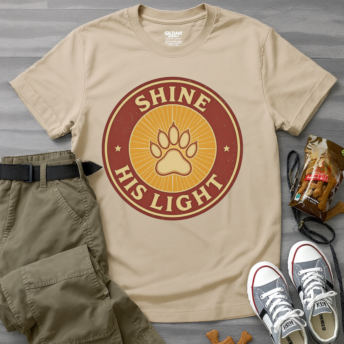 Shine His Light Paw T-Shirt