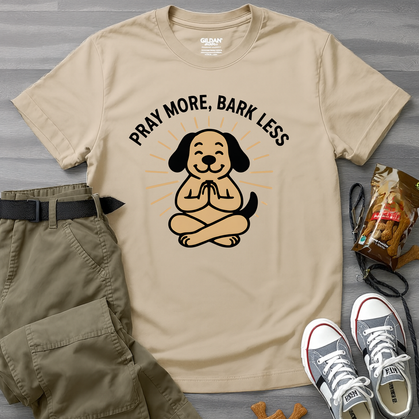 Pray More, Bark Less T-Shirt
