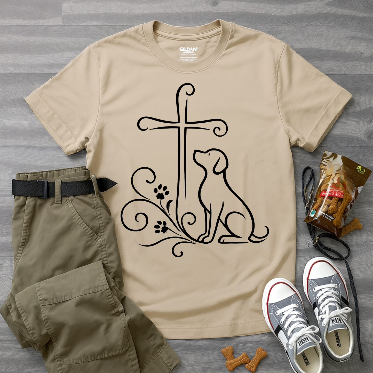 Faithful Dog Silhouette T-Shirt