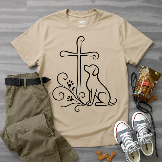 Faithful Dog Silhouette T-Shirt