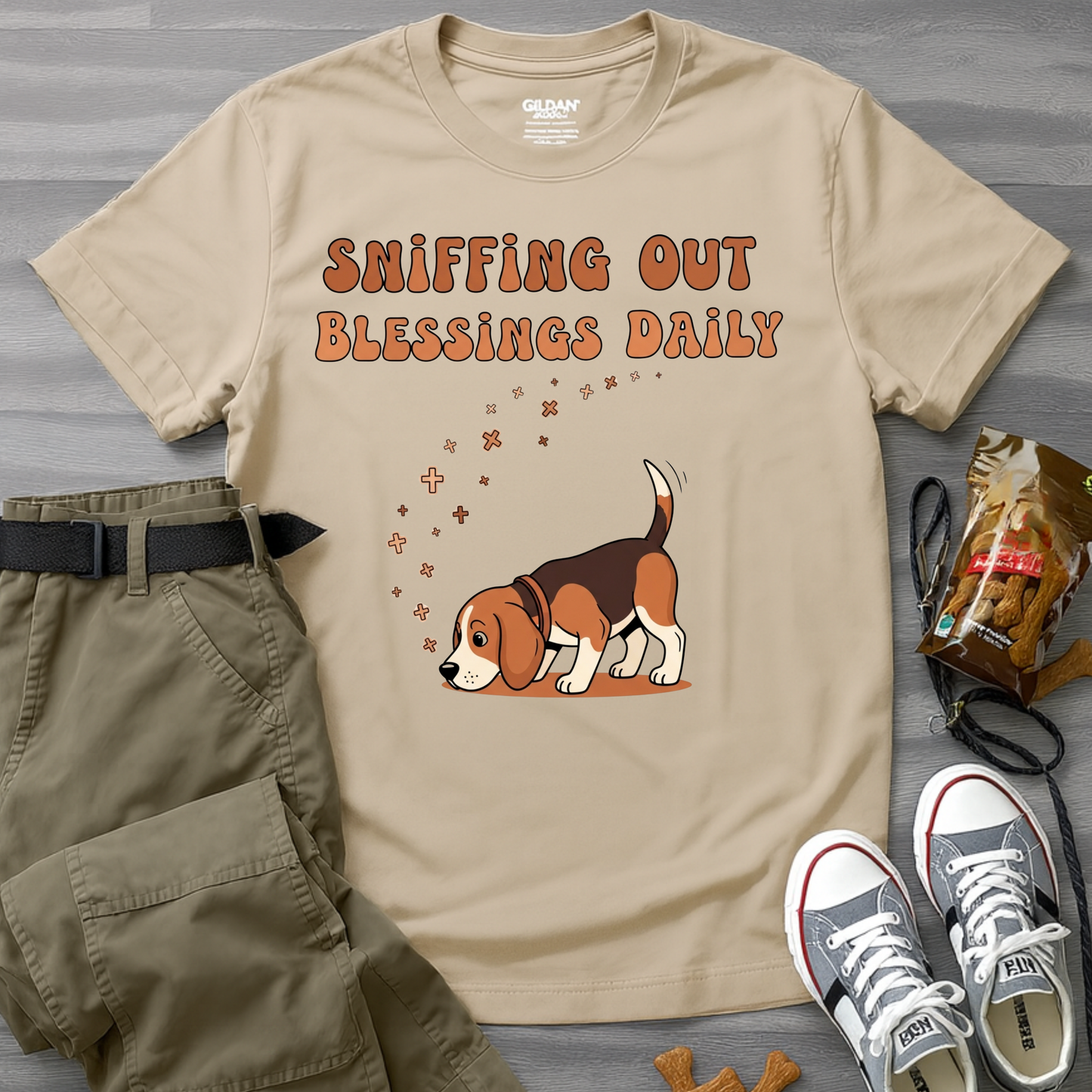 Sniffing Out Blessings Daily Beagle T-Shirt