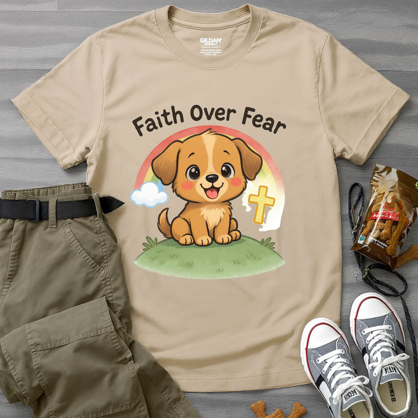 Faith Over Fear Puppy T-Shirt