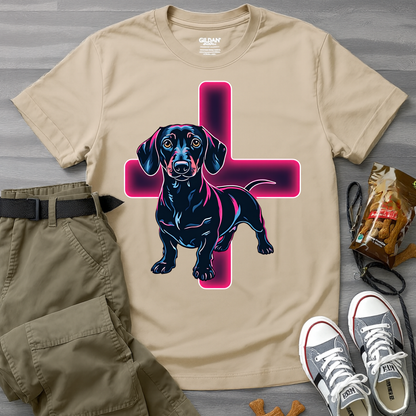 Neon Dachshund With CrossT-Shirt