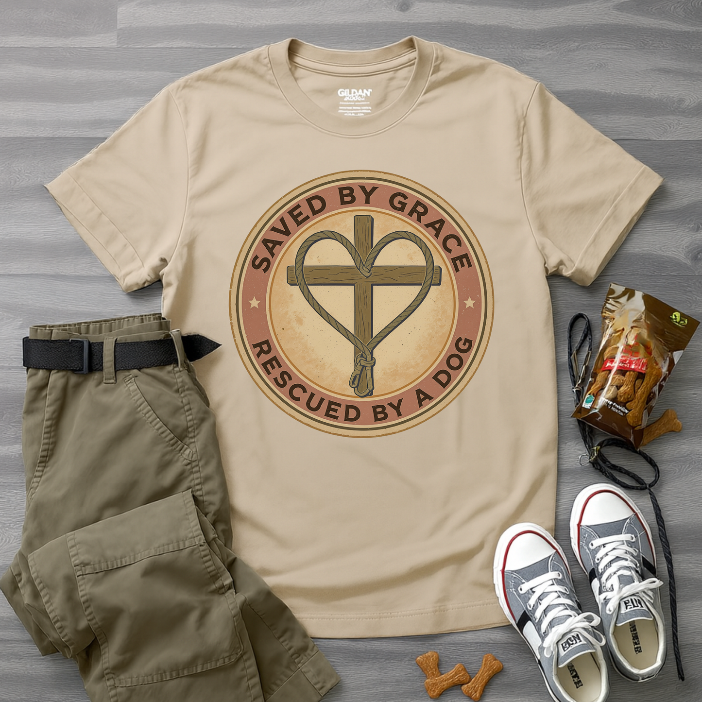 Saved By Grace Rescued by a Dog T-Shirt