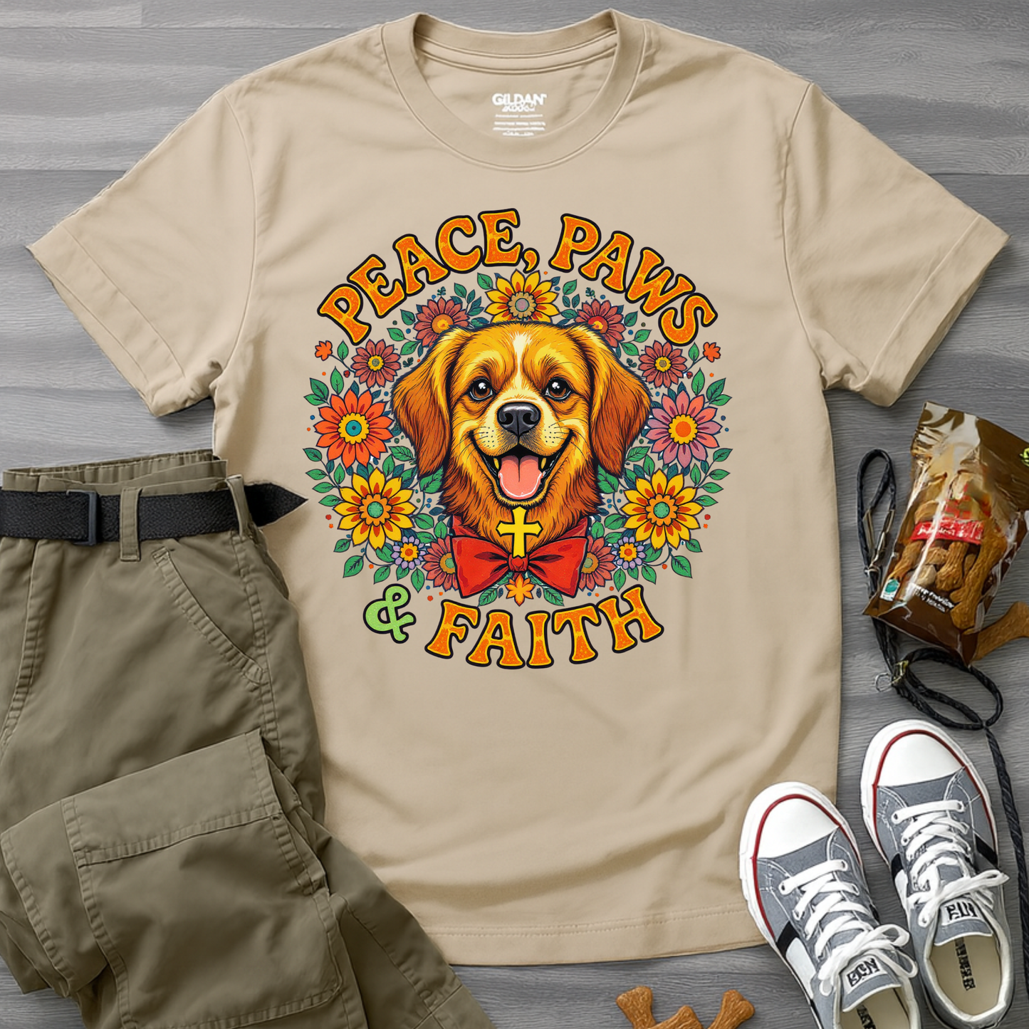 Peace Paws & Faith Hippie T-Shirt