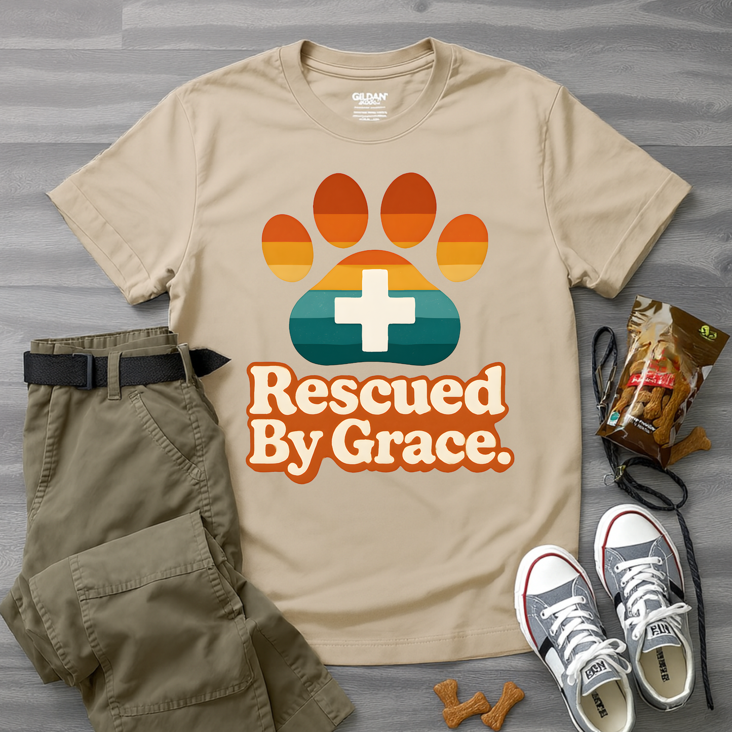 Rescued By Grace Retro T-Shirt