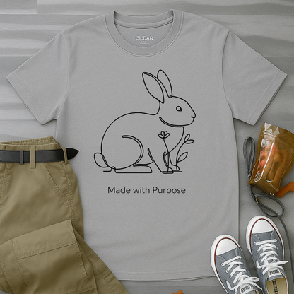 Made With Purpose Minimalist Rabbit T-Shirt