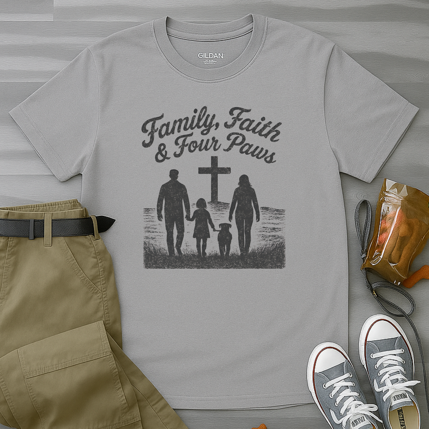 Faith Moves Mountains And Paws Moves Hearts T-Shirt