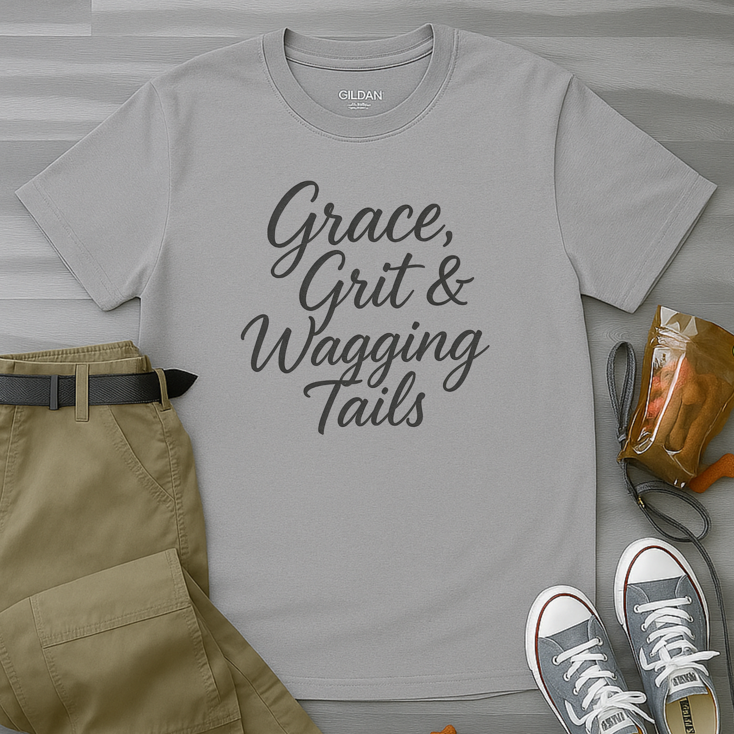 Grace, Grit And Wagging Tails T-Shirt