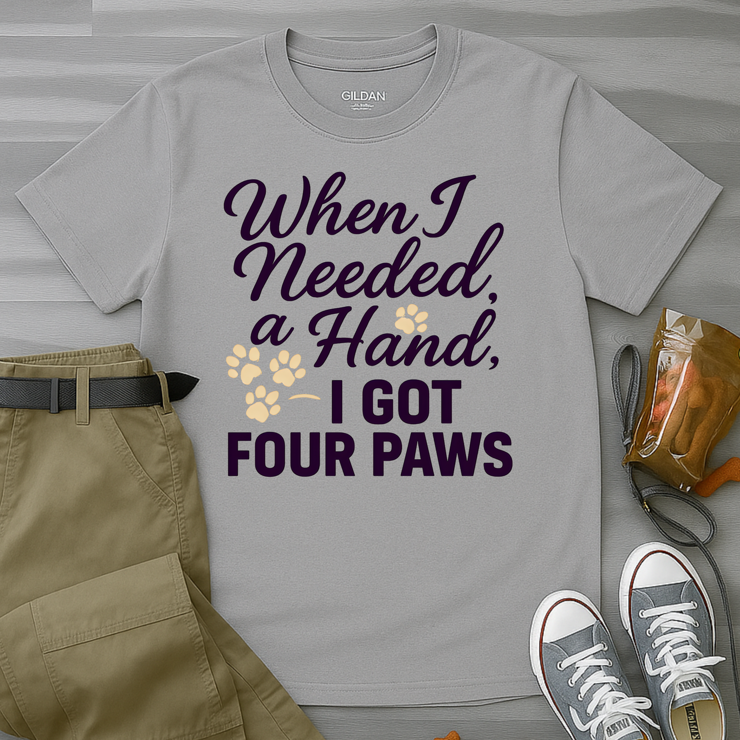 When I Needed A Hand I Got Four Paws T-Shirt