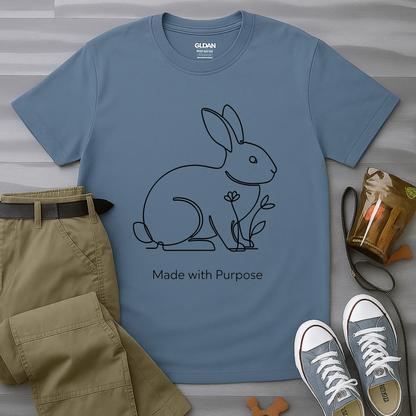 Made With Purpose Minimalist Rabbit T-Shirt
