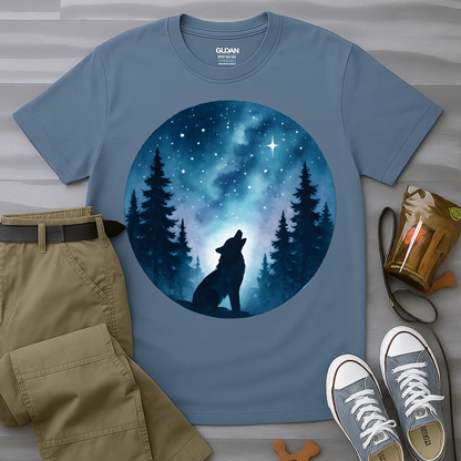 Howling Husky At The Stars T-Shirt