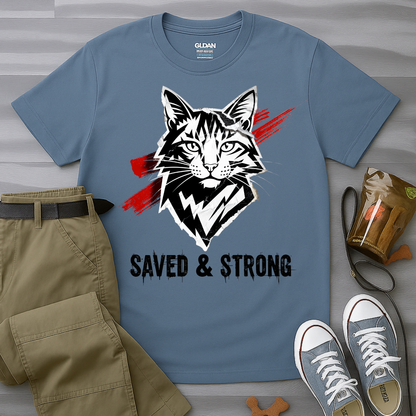 Punk Cat Saved And StrongT-Shirt