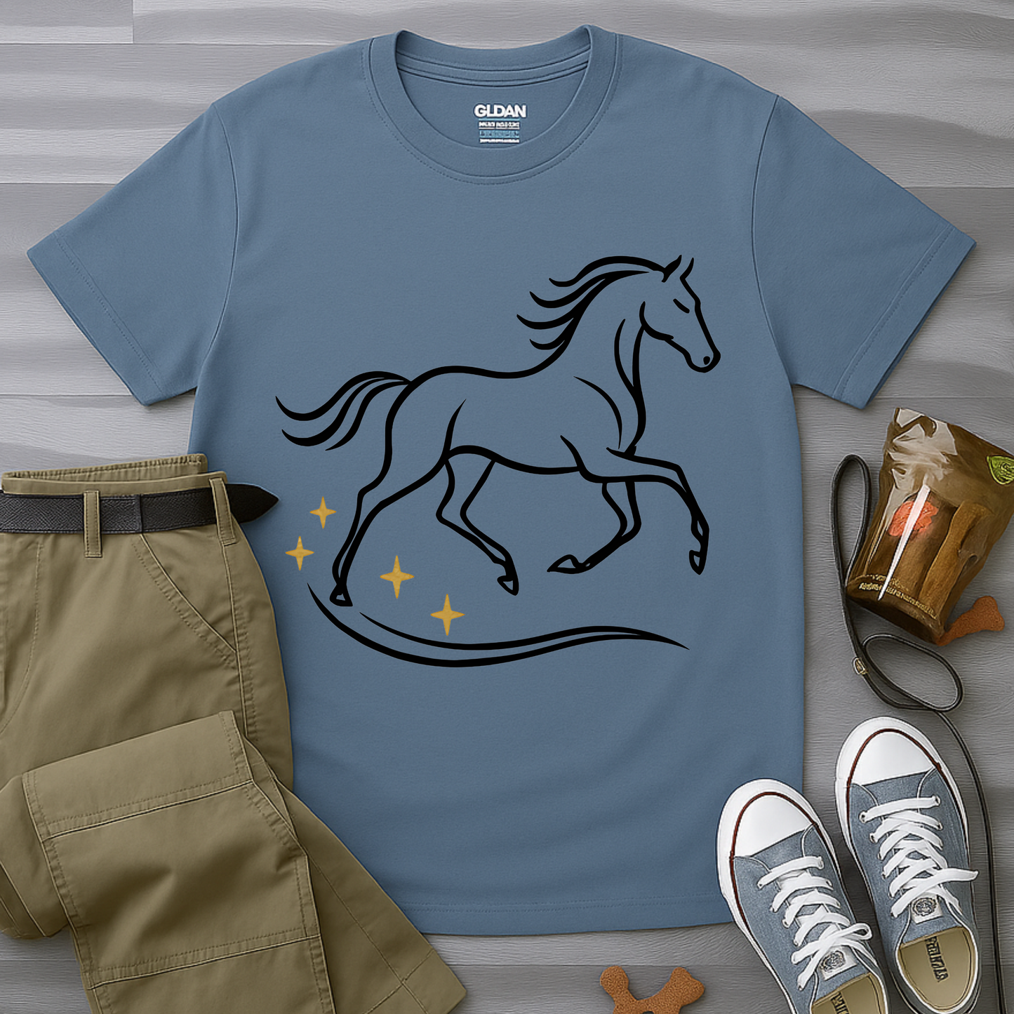 Minimalist Galloping Horse T-Shirt