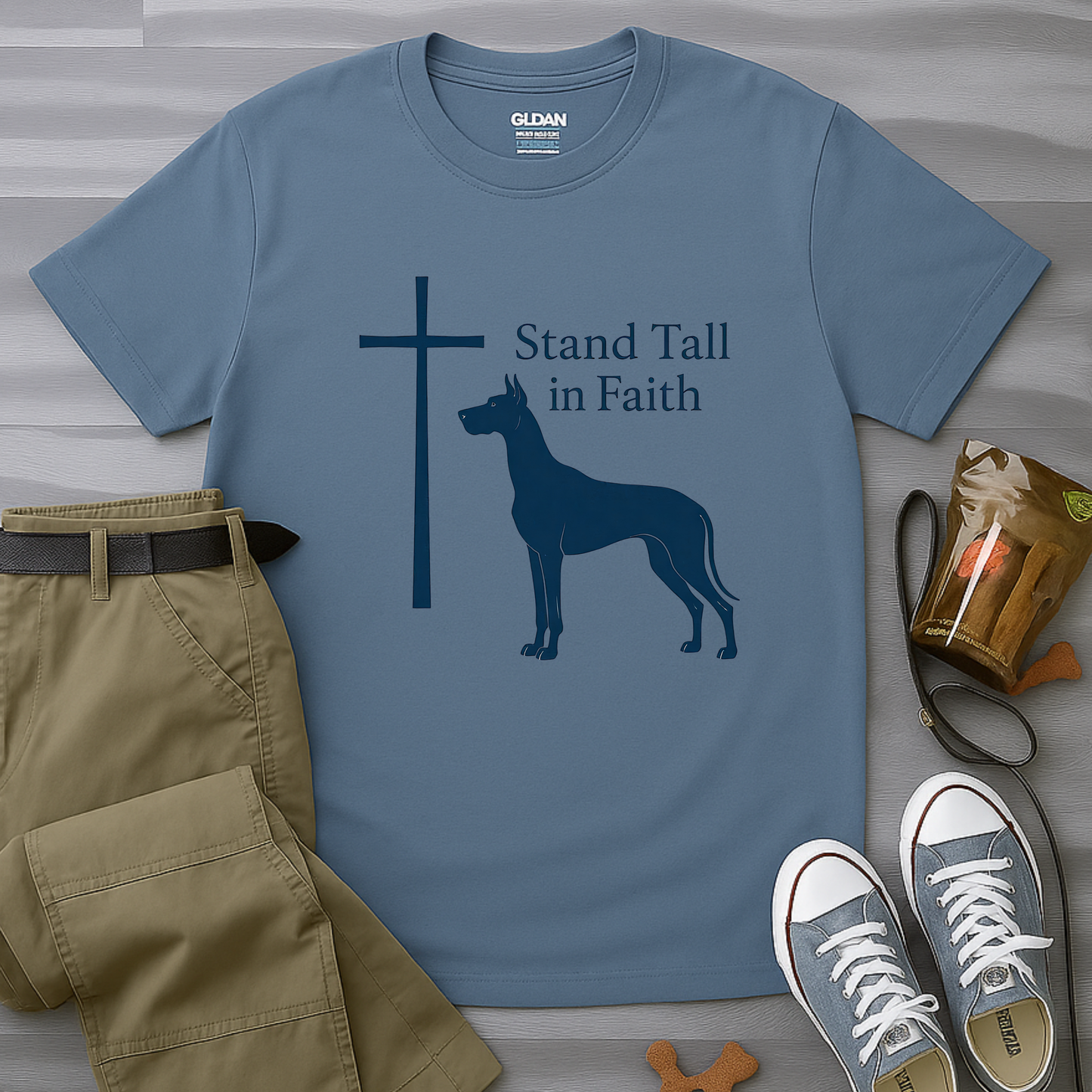 Stand Tall In Faith Great Dane T-Shirt
